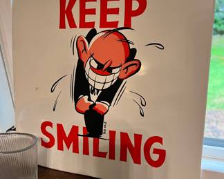 Keep Smiling Metal Sign