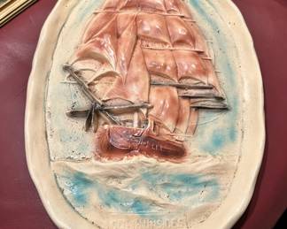 Old Ironside Clipper Ship Wall Plaque