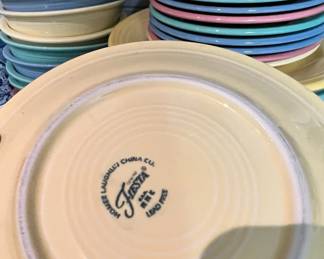 Pastel Multicolored Fiesta Ware - Dinner Plates, Salad Plates, Bowls