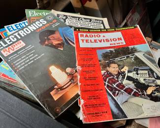  April 1956 Radio & Television News Magazine,  Assortment of 1950's Electronics World Magazines