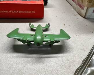 1930's Wyandotte Mystery Green Pressed Steel Toy Airplane