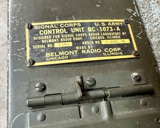 WWII Signal Corps Radar Control Unit - BC-1073-A
