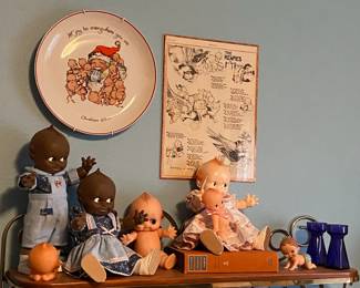 Pair of African American Kewpie Dolls