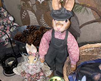 1994 Beatrice Porcelain Camelot Boy Bunny Doll, 1993 House of Lloyd Wendy Wabbit Bunny Doll