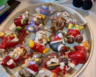 1990's Ceramic "Cats Playing Instruments" Ornaments