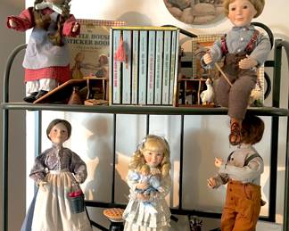 Ashton Drake Galleries 1993 Little House on the Prairie Porcelain Dolls - Almanzo, Laura, Ma & Pa, Nellie