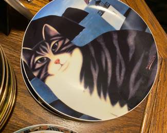 Dept 56 "Caj The Striped Cat" Decorative Plate By Martin Leman