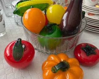 Assortment of Blown Glass Vegetables