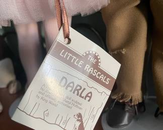 1993 Little Rascals Porcelain Dolls - Alfalfa, Hamilton, Darla, Buckwheat, Stymie