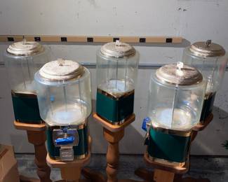 5 Silent Salesforce/SSF Gumball/Candy Machines with Key