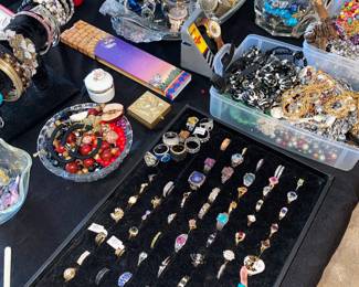 Assortment of Costume Jewelry - Rings, Bracelets, Watches, Necklaces, Pins