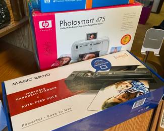 Vupoint Magic Wand Document/Photo 2-in-1 Portable Scanner, HP Photosmart 475 GoGo Photo Printer