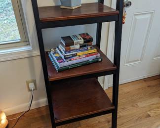 Small Shelf, Salt Lamp, Books