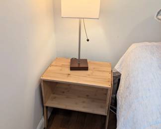 Bedside Tables & Lamps.  2 lamps and 2 tables. Note that tables are also stackable.
