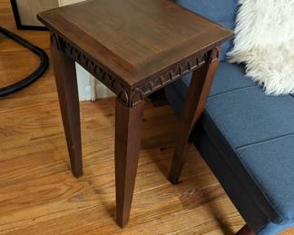 Small solid wood end table