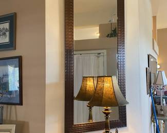 Bronze Tone Rectangular Hall Mirror