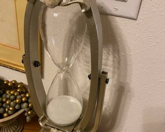 Sand Timer with Silver Tone Frame