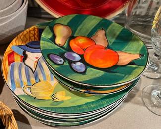 2 Misono Tuscany Salad Plates, 5 Sango Cafe Paris Dinner Plates