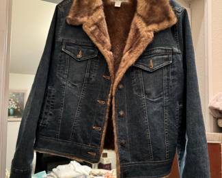 Marvin Richards Jean Jacket with Faux Fur Lining