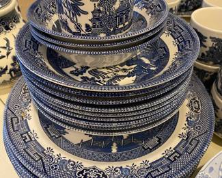 Churchill "Blue Willow" China Set