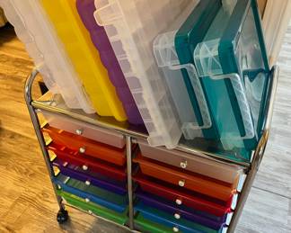 12 Drawer Multicolored Mobile Organizer/Storage Cart