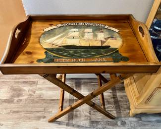 Butler Serving Tray/Table with Southerncross Ship Design