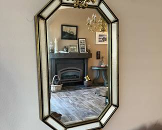 Mid Century Ornate Gold Toned Wall Mirror
