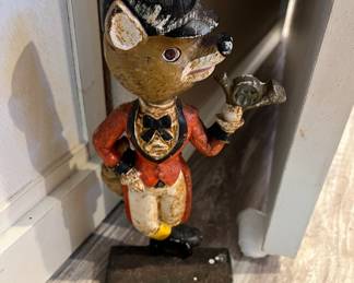 1987 Kurt S Adler Cast Iron Doorstop - Hunting Fox 