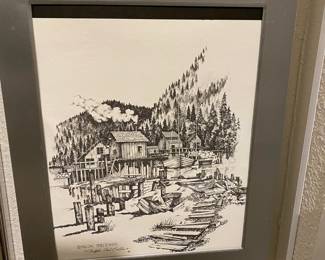 Pen Drawing Print "Bacon and Eggs" by Christopher Paul Bollen