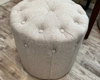 Tufted/Buttoned Gray Ottoman/Stool