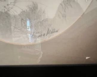 Signed Pencil Drawing of Cat 