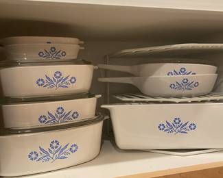 Corning Ware "Blue Cornflower" Casserole Dishes, Sauce Pans, Baking Dish