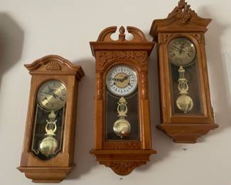 3 D&A Chiming Pendulum Wall Clocks