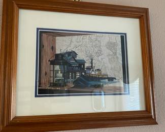 Seafare Map of Washington by Betty Vestuto 