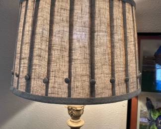 White Washed Rustic Table Lamp
