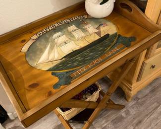 Butler Serving Tray/Table with Southerncross Ship Design