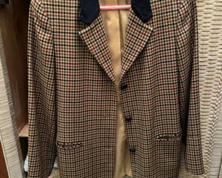 Talbots Women's Tan and Navy Jacket - Size 10