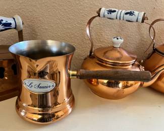 1984 Copper Le Saucier Copper Warming Pot - Made in Portugal