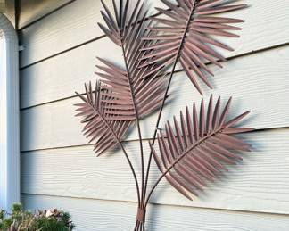 Outdoor Palm Leaf Metal Art