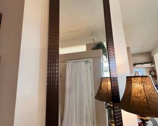 Bronze Tone Rectangular Hall Mirror