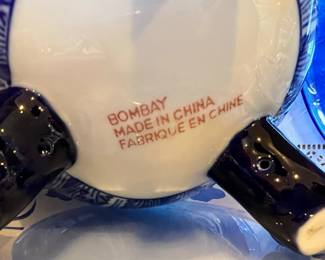 Bombay Company Cobalt Blue/White Footed Teapot