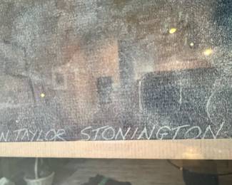 1980 Ocean/Landscape Watercolor by Nancy Taylor Stonington
