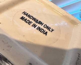 Set of 4 Hand Painted Spice Containers with Carrier - Made in India