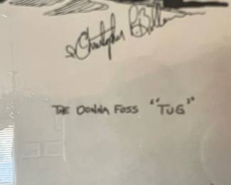 Framed and Matted Print of The Donna Foss "Tug" by Christopher Paul Bollen