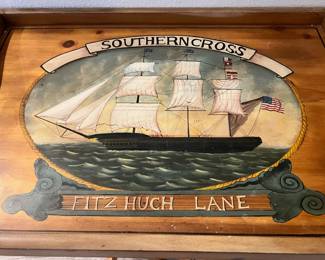 Butler Serving Tray/Table with Southerncross Ship Design