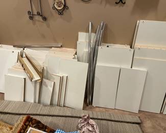 California Closet components. Shelves , rods and more. also some elfa components.