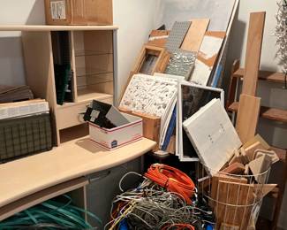 SCAD graduate's organic art materials. Wire, wood, lattice etc