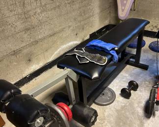 Weight Bench and Weights