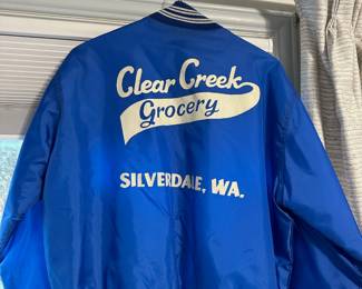 Clear Creek Grocery Blue/White Bomber Jacket