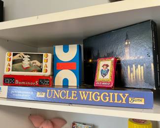 The Uncle Wiggly Board Game, Dominoes, 1960's Quad Three Dimensional Game